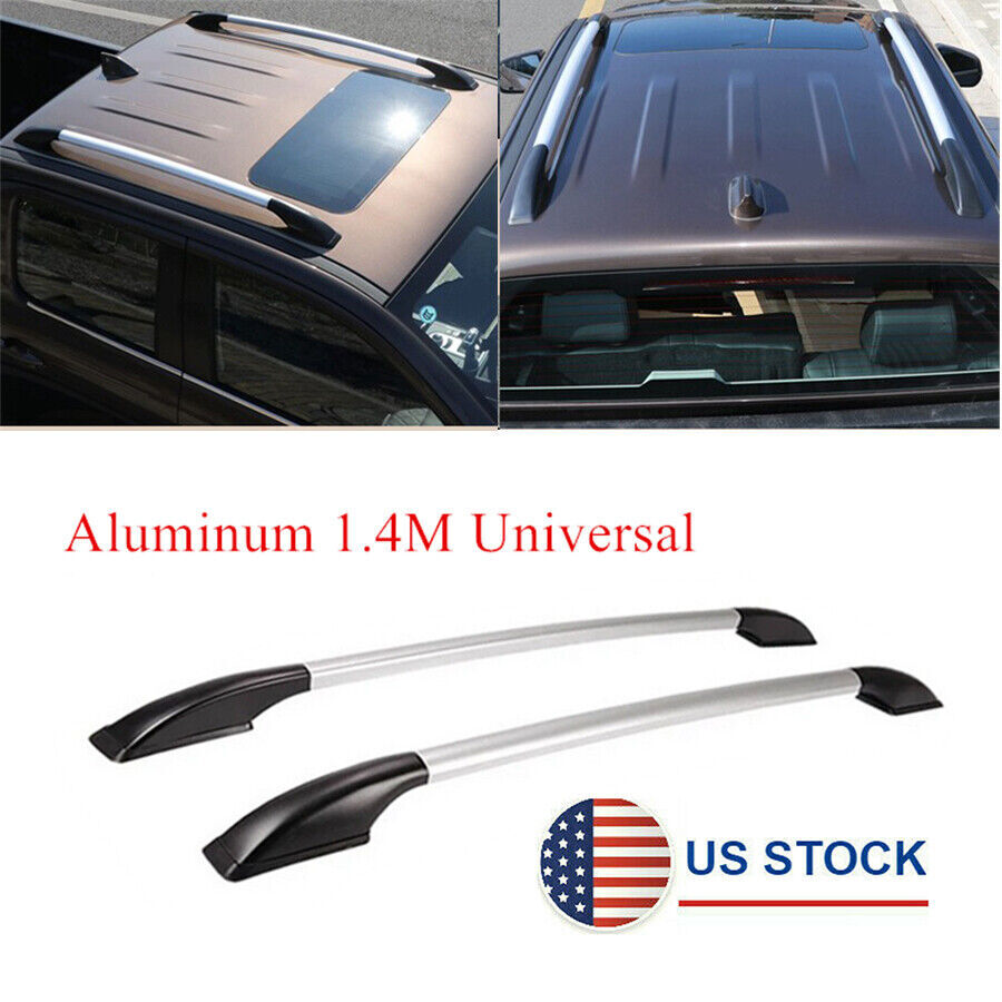 ya 5 8.7 A pair of 1.4-meter black and silver car roof f for Ram e decorations roof luggage rack side rails