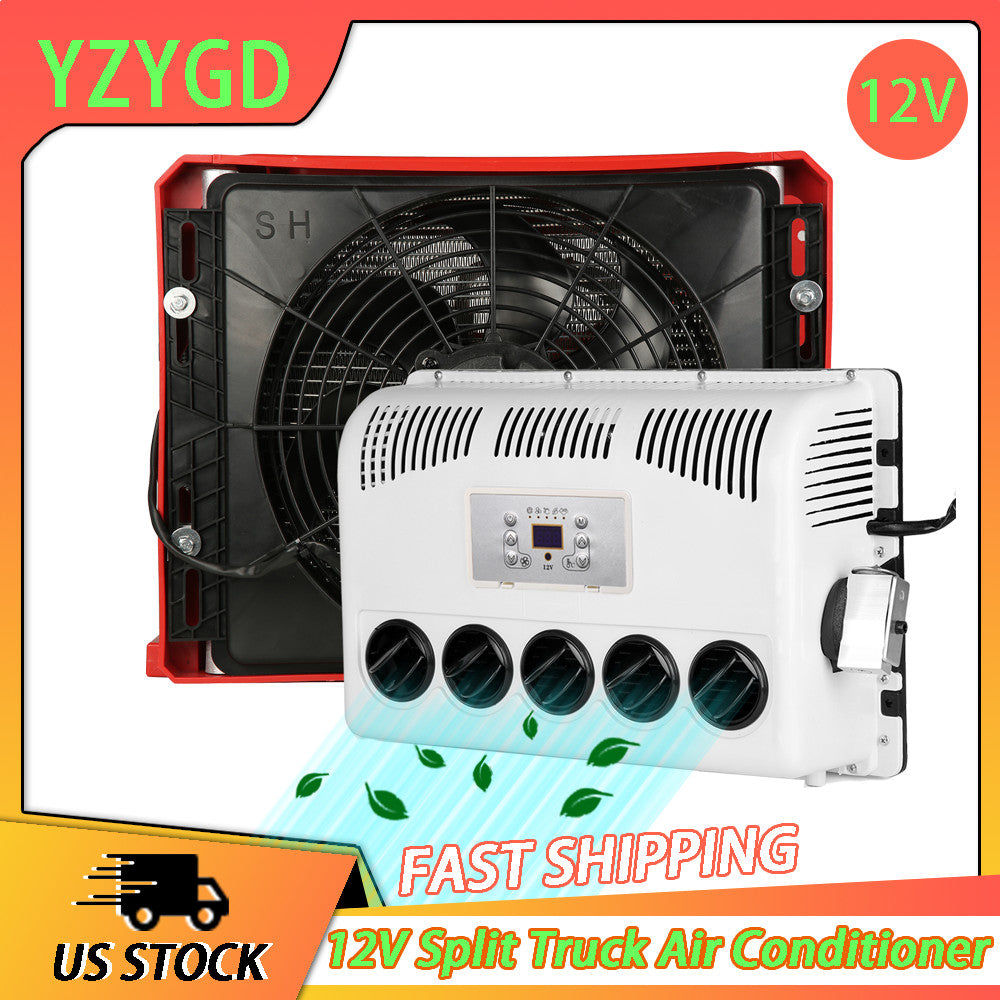 ya 1 7.7 12V Car Truck RV Caravan Universal Air Conditioner For Engineering Bus Split A/C