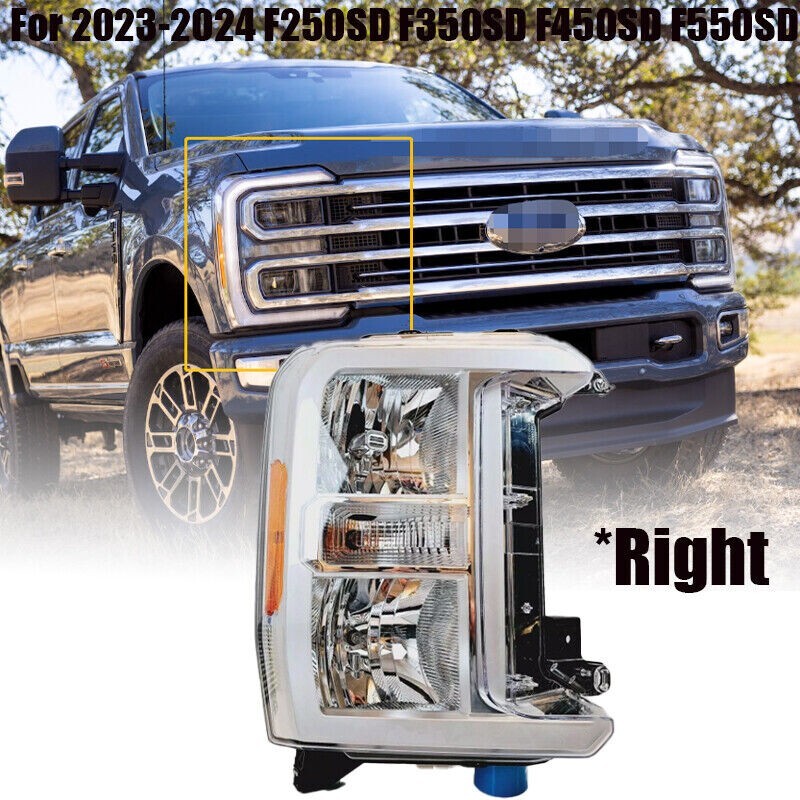 ya 11 10.28 PASSENGER SIDE RH HEADLIGHT PC3Z13008H For 2023 2024 F250SD F350SD F450SD F