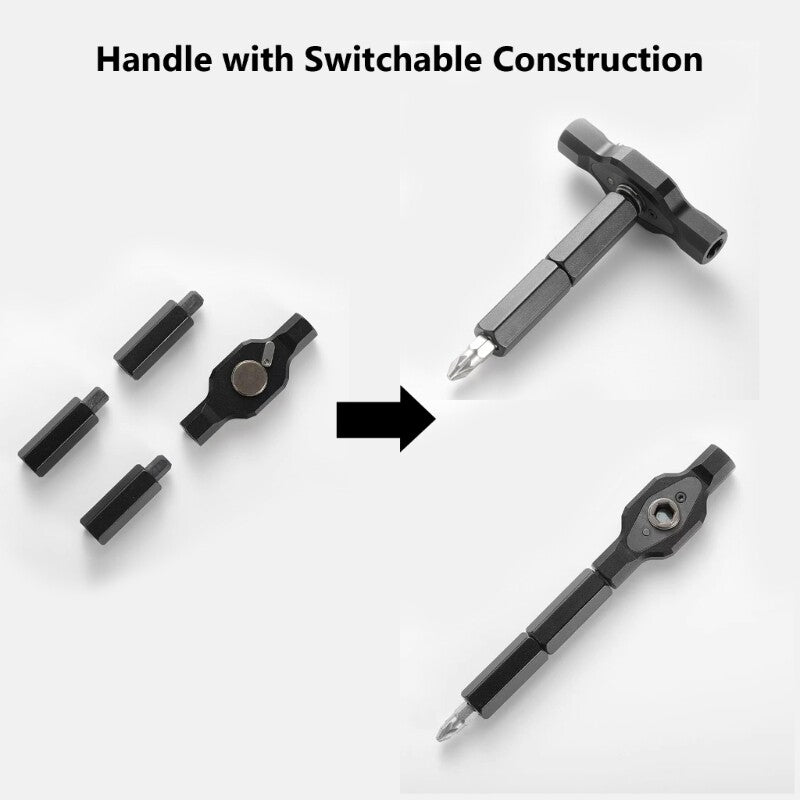 ya 26 Ratcheting Screwdriver Set with 24 Bits Ergonomic T Handle for Mechanics Repair