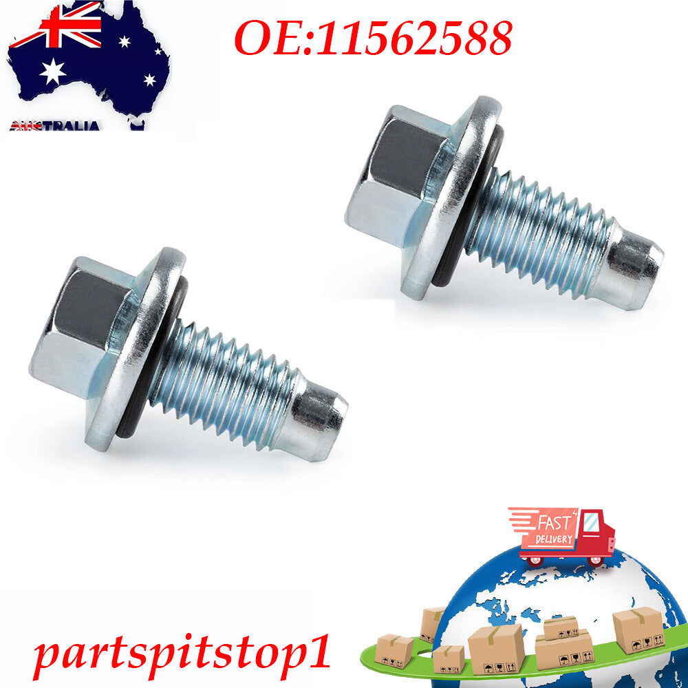 ya 12 5.21 2PCS 11562588 Engine Oil Pan Drain Plug With Seal Oings For GM for Buick for Cadillac
