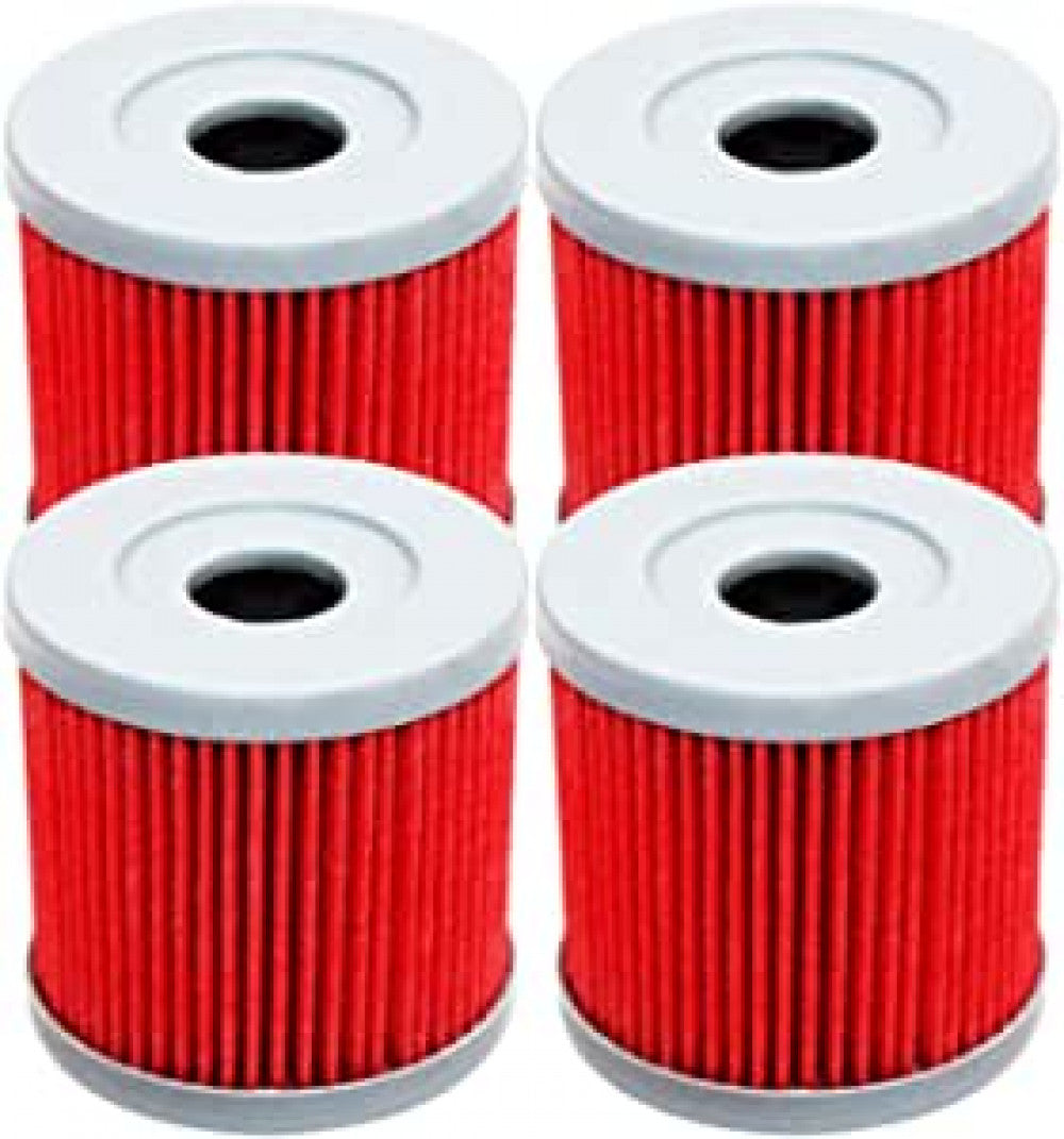 ya 27 7.20 4 Pack Yerbay Compatible Motorcycle Oil Filter for Suzuki Z400 LTZ400 LT-Z400