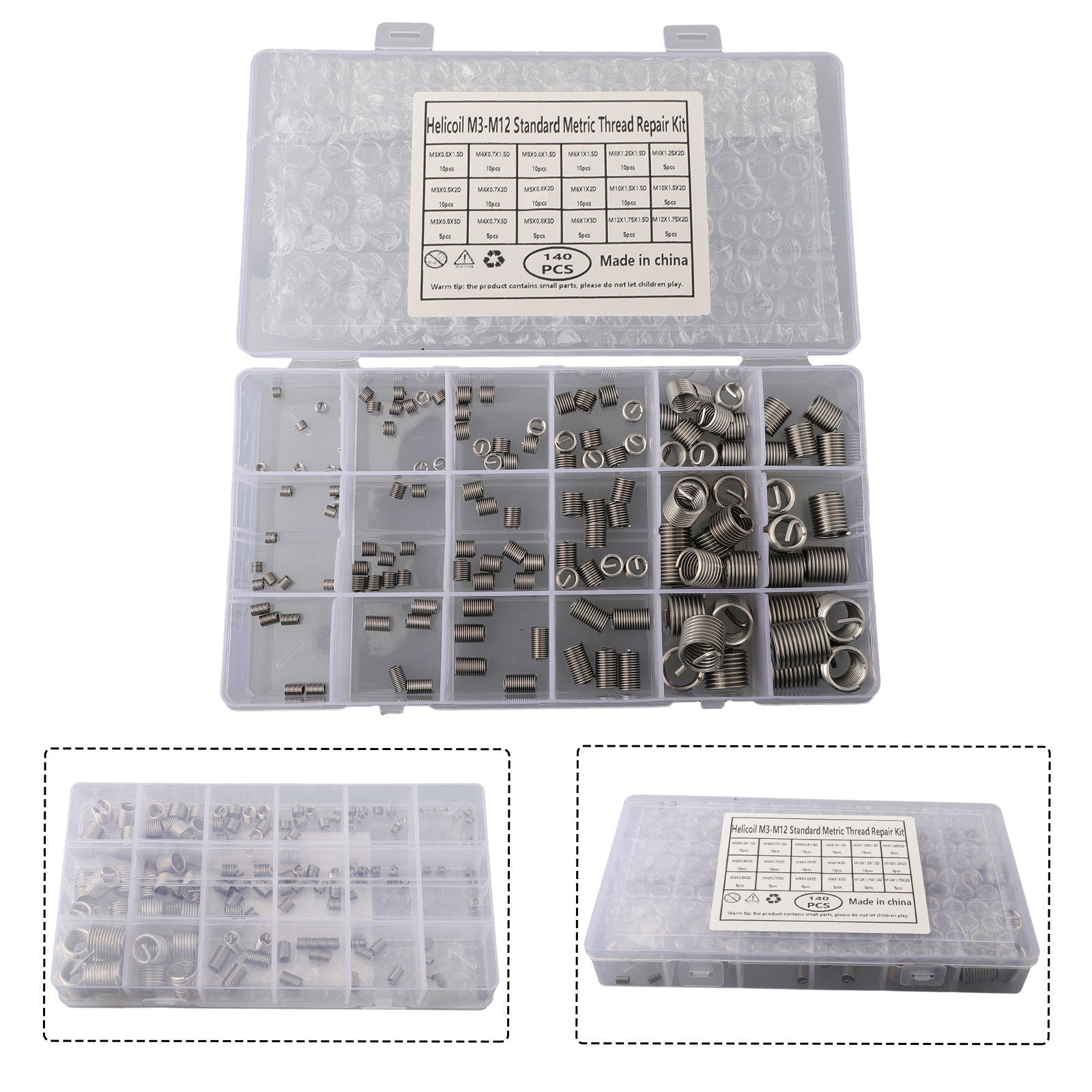 ya 1 8.12.2 baidi Helicoil Thread Repair Kit Stripped With Box M3-M12 Stainless Steel Metric