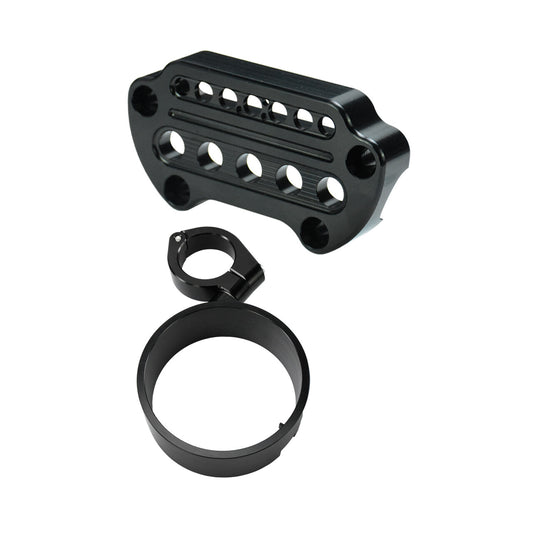 ya 2 6.29 Front Indicator Handlebar Clamp Cover + Side Speedometer Bracket Fit for Harley