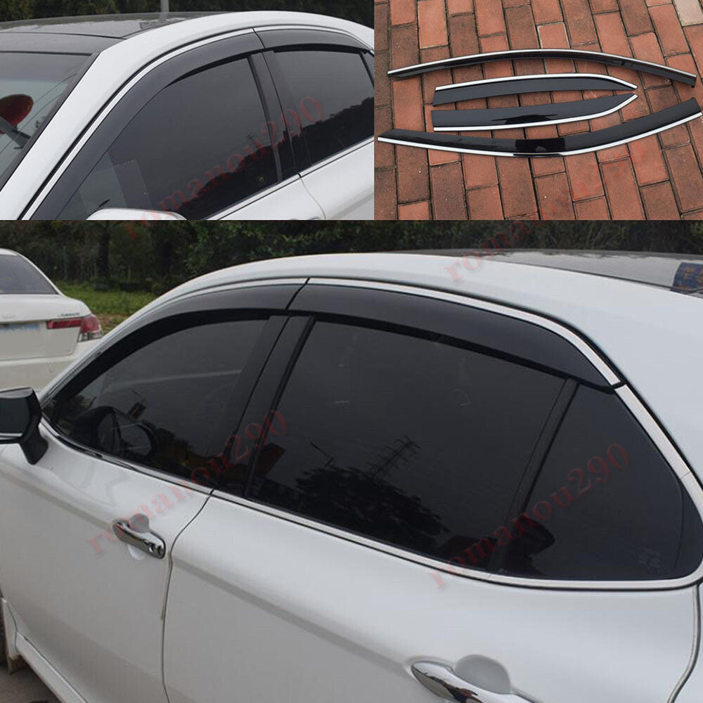 ya 4 6.17 for Toyota Camry 2018-2023 Smoky Black Window Visor Sun Rain Guard Vent Shade 4x