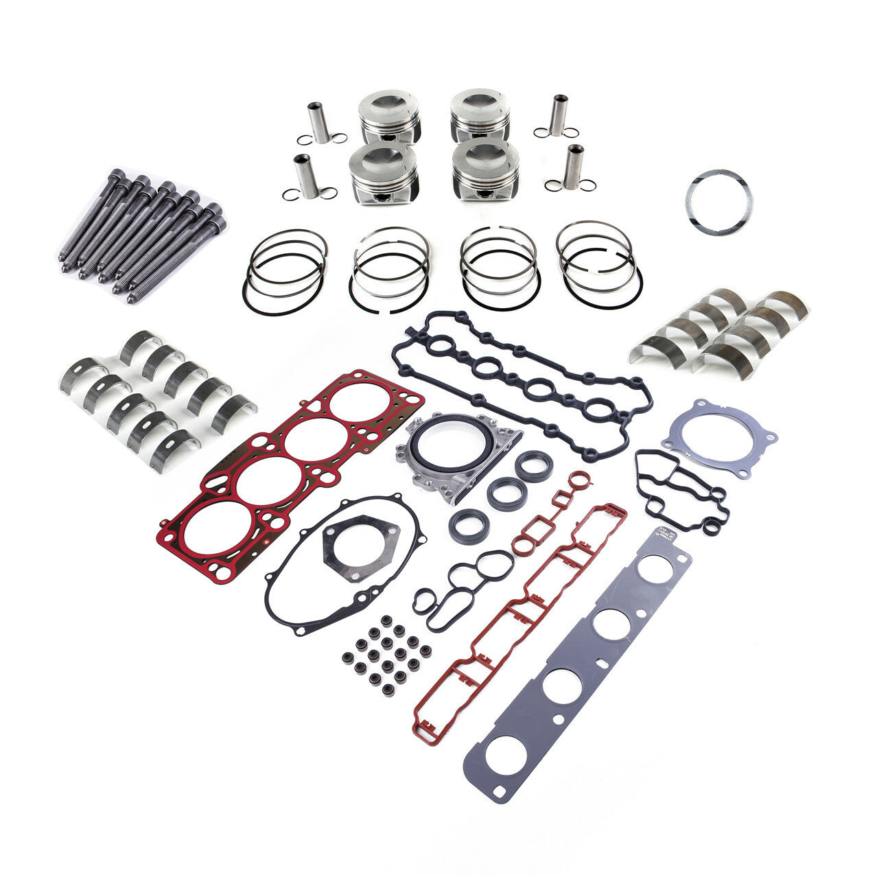 ya 5 8.7 2.0T Engine Head Gaskets Pinstons Rebuilding Kit Fit for VW for Golf for Passat for Audi A4