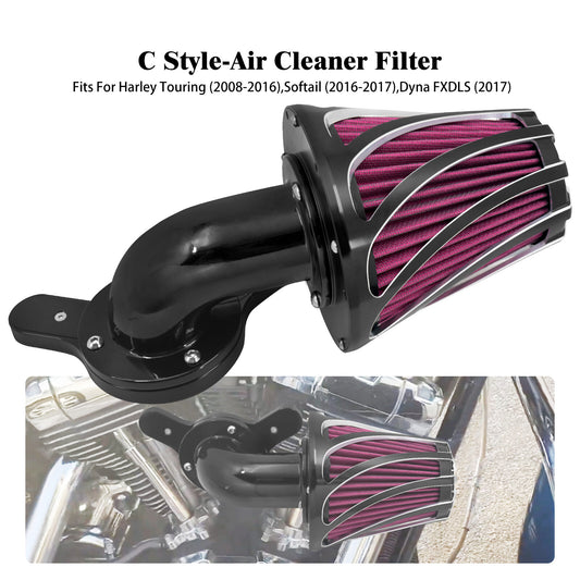 ya 8 5.26 Spiral Sucker Air Cleaner Filter Red Intake for Harley Road Electra Glide 08-16