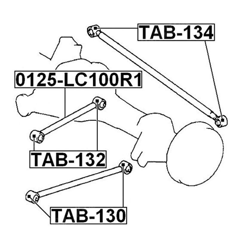 ya 11 10.28 TAB-134 x2 arm bushing rear track control lever suitable for LEXUS LX470 48