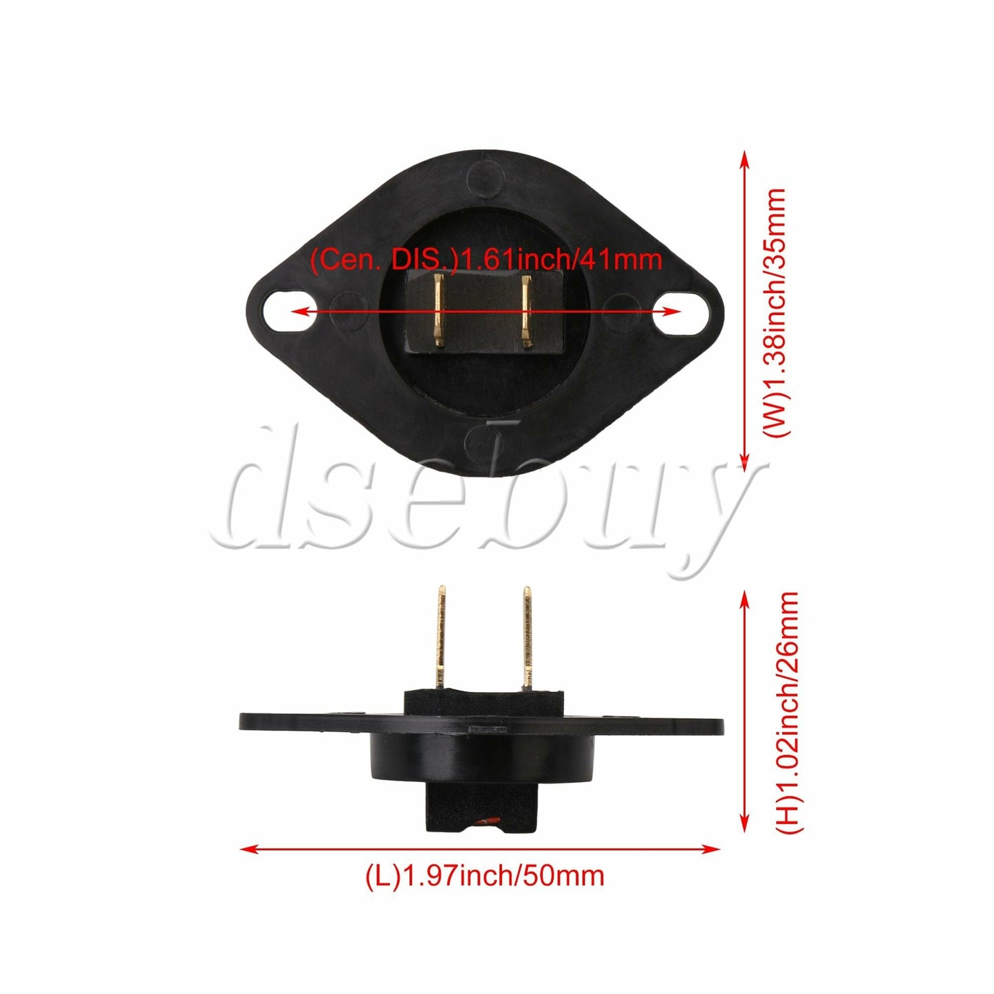 ya 26 Plastic Dryer Thermistor Accessory DC32-00007A PS4204984 N3SI-K41 Black