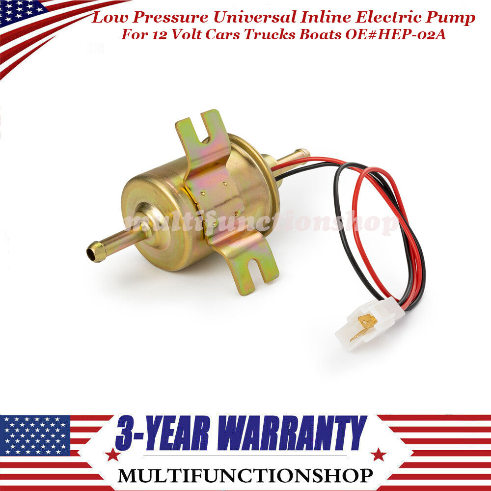 ya 27 7.2 Low Pressure Universal Inline Electric Pump HEP-02A Fuel Pump Petrol Diesel
