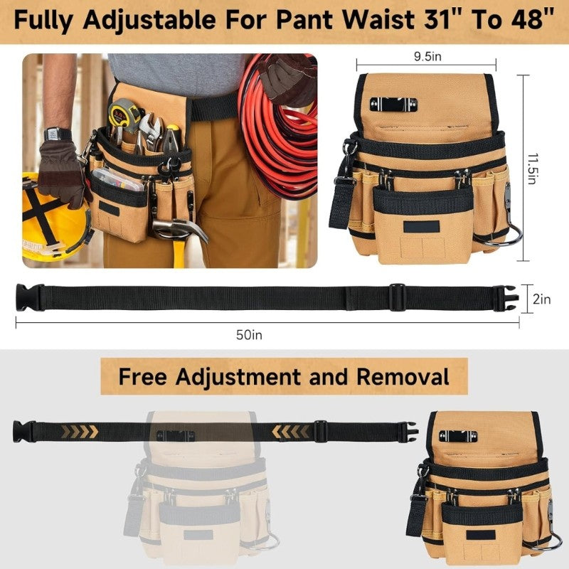 ya 26 Multifunctio l Electrician Tool Bag Waist Pouch Belt Storage Holder Organizers