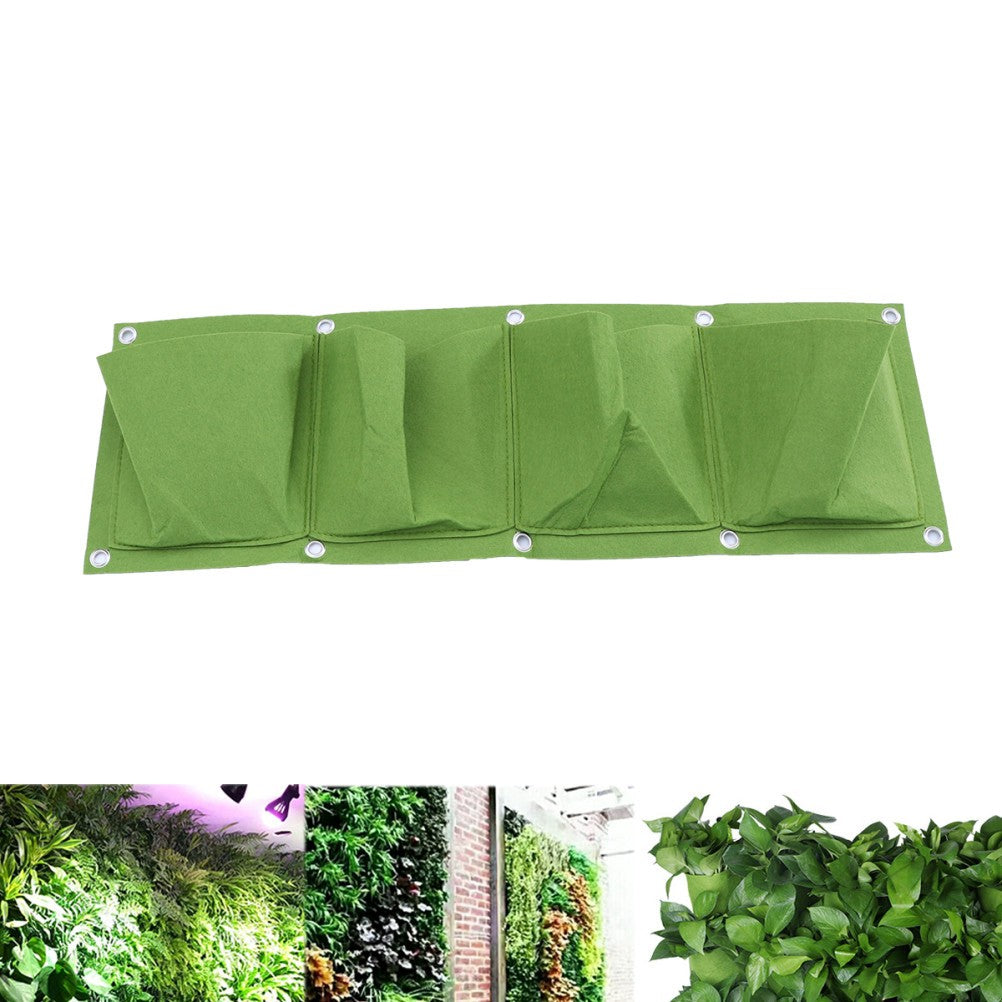 ya 14 4 -Pockets Garden Wall Hanging Planter for Decoration Horizontal Planters