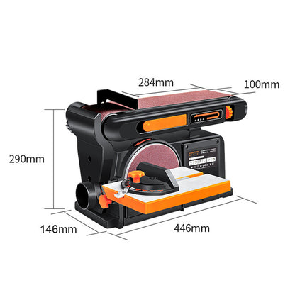 ya 17 Electric Belt Disc Sander Wood Sanding Machine Grinding Polishing Machine 220V