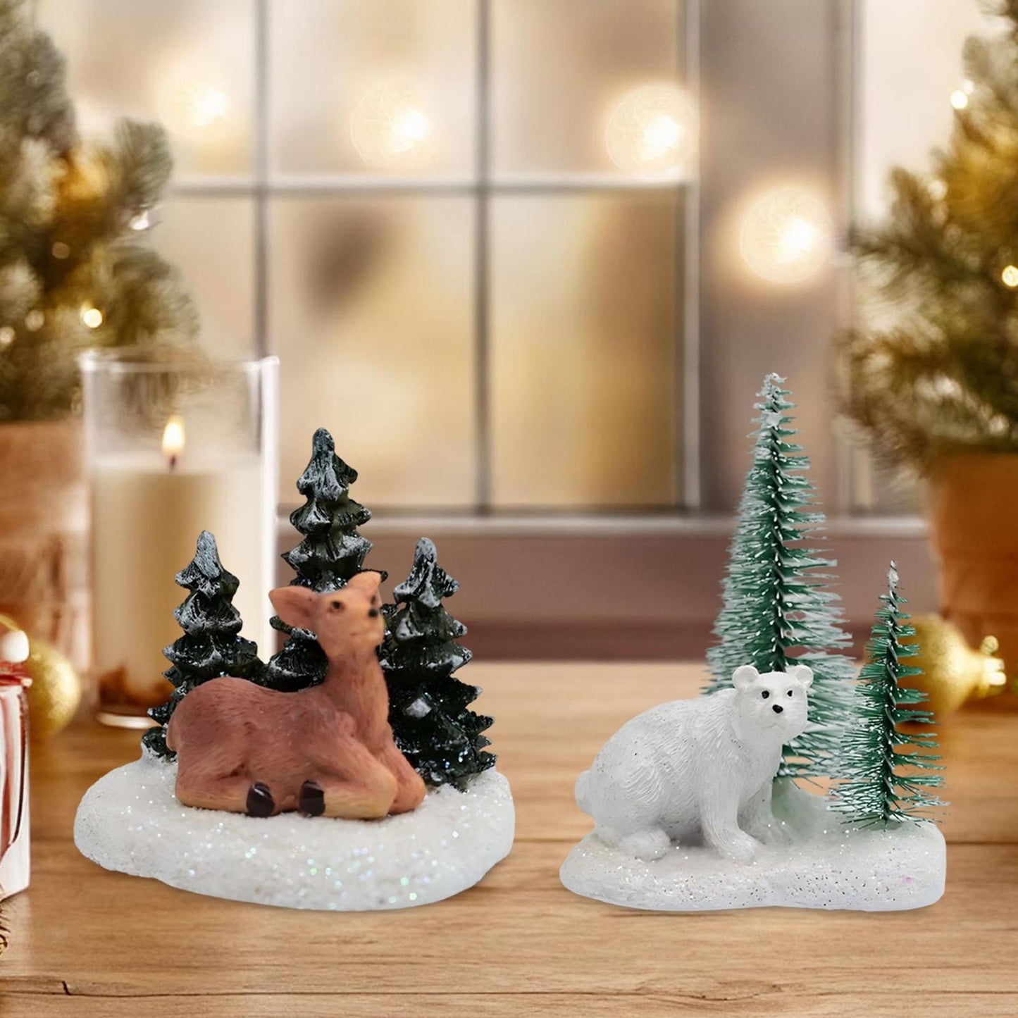 ya 25 2Pcs Table Decorations Or ments for Tiered Tray Winter Table