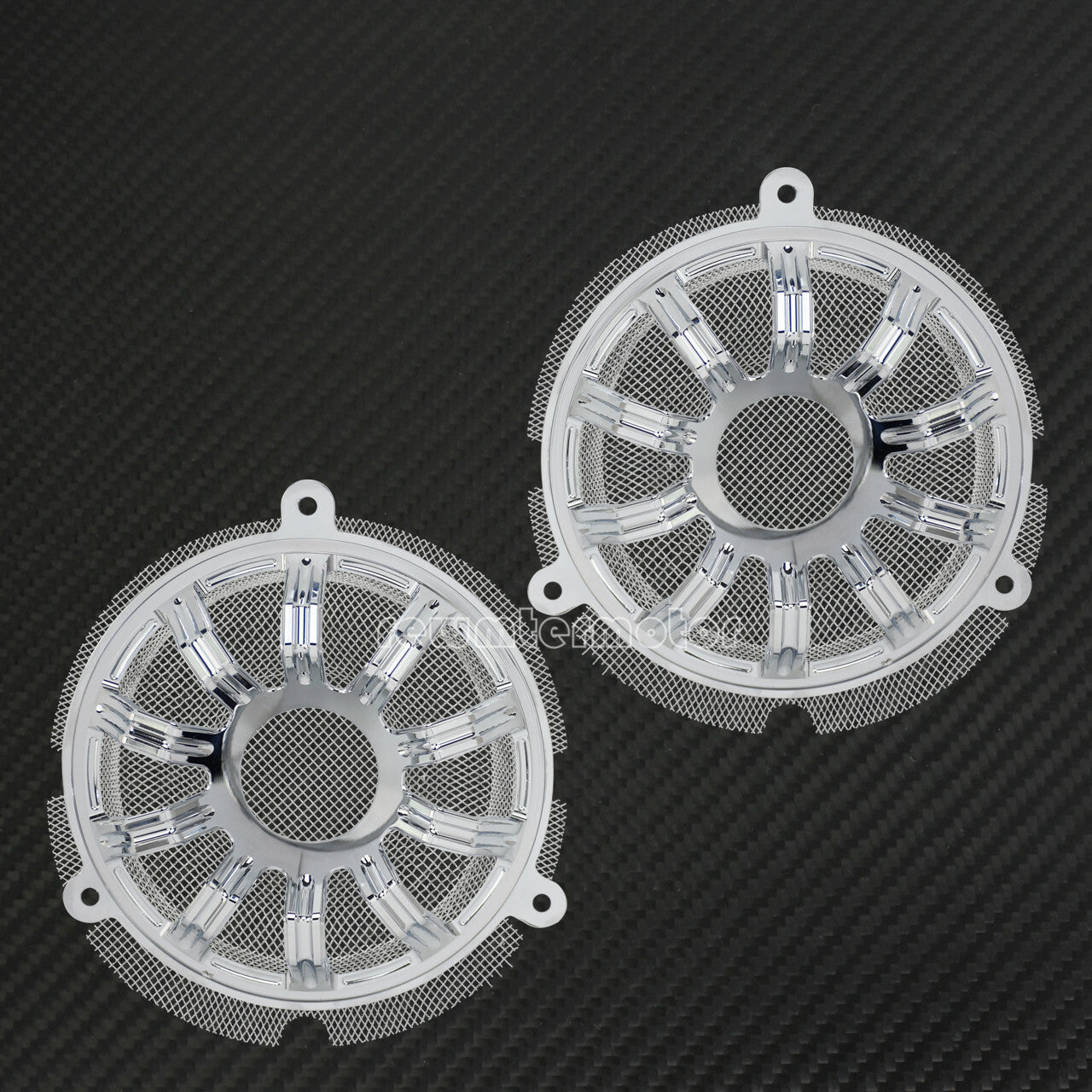 ya 7 6.11 Chrome Front Speaker Grill Masks Cover Fit for Harley Touring Glide 2014-2023
