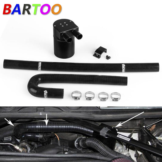 ya 27 6.21 Aluminum Oil Catch Can Tank With Radiator Silicone Hose for BMW Series 118i 120i