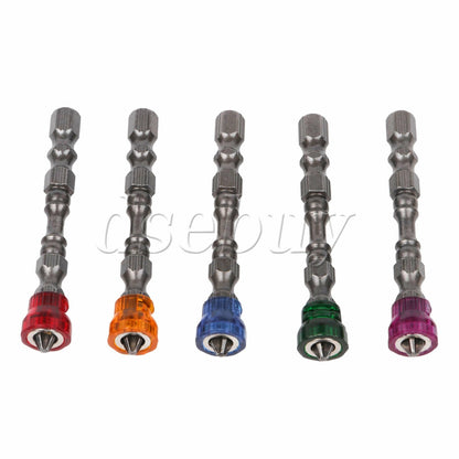 ya 26 5Pieces 1/4 Drywall L65xD9mm Magnetic Screwdriver Bit Hex Shank