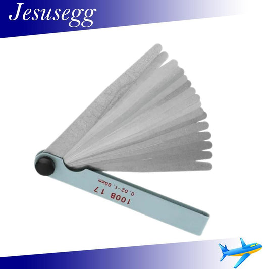 ya 2 7.14 Feeler Gauge 17 Blades Metric Gap Filler 0.02-1mm Thickness Gage Measure Tool