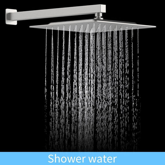 ya 28 Shower Faucet Set Wall Mounted 10 Inch Rainfall Head + Handheld Brushed Nickel