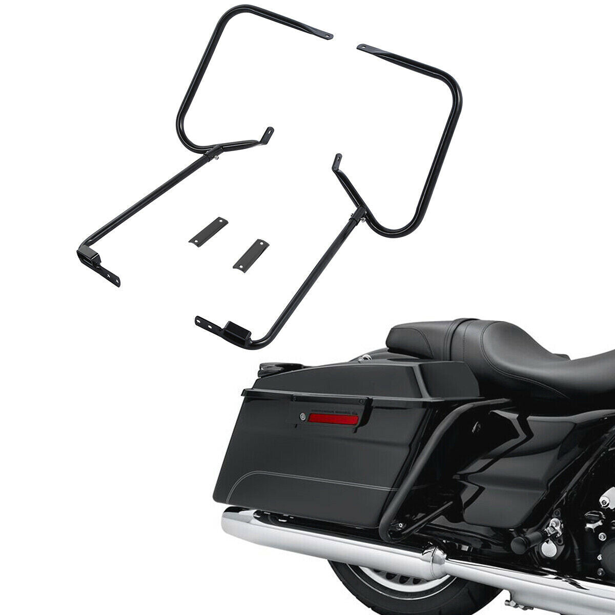 ya 11 6.5 Saddlebag Bracket Guard Crash Bars For 14-24 for Harley HD Touring Street Glide FLHX