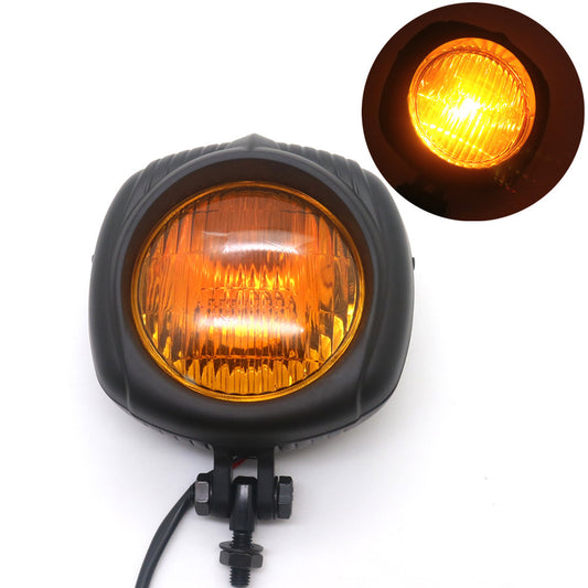 ya 4 6.22 Motorcycle Black Metal Vintage Retro Headlight for Harley Chopper Bobber Custom
