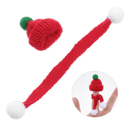 ya 25 20pcs Doll Hats Scarf Knitted Woolen Hat DIY Phone Shell Decorations