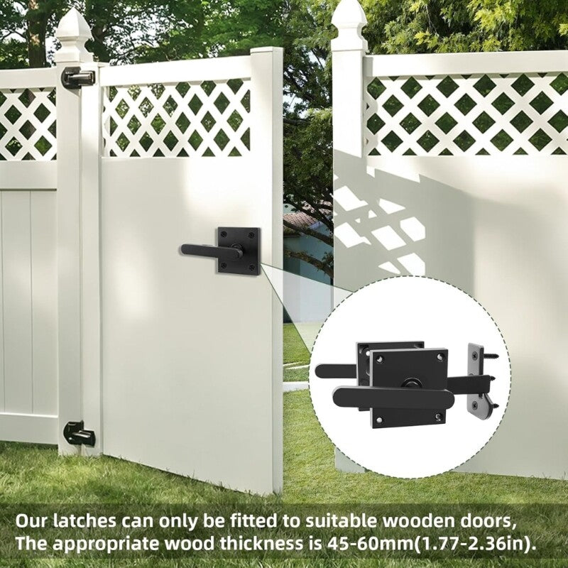 ya 14 Double Side Gate Latches Heavy Duty Swinging Door Lock Easy to Installation