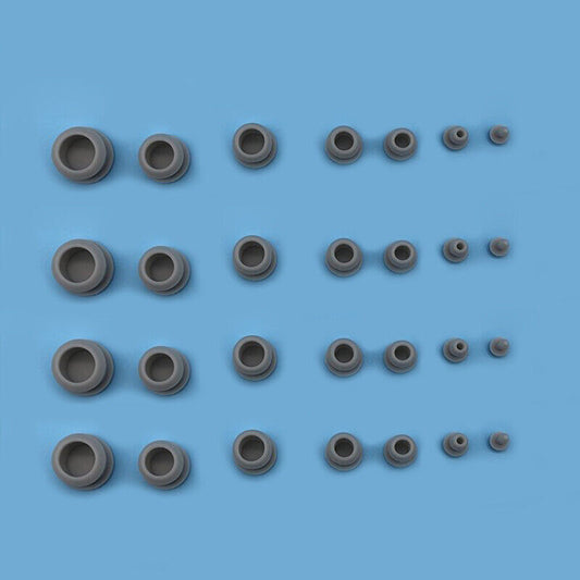 Gray Snap-on Hole Plug Silicone Rubber Blanking End Caps Seal Stopper 2.5mm~30mm