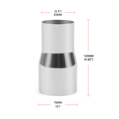 ya 5 8.7 Universal 2-inch 2.25-inch 2.5-inch 3-inch Pipe Adapter Connector Reducer Stainless Steel