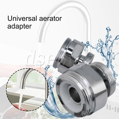 ya 14 2Pcs Faucet Garden Hose Adapter Kit Sink Swivel Attachments 18 to 22mm Silver