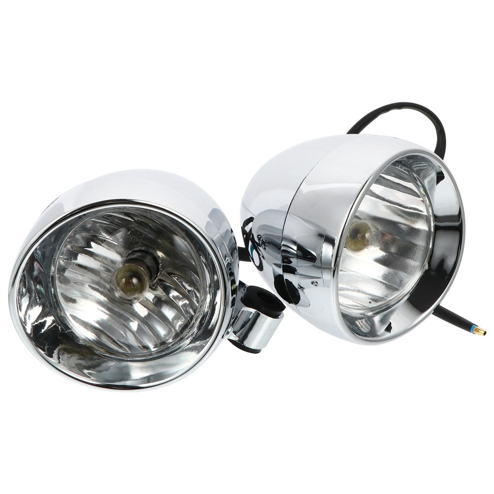 ya 4 6.17.2 2 Pcs Retro Bullet Fog Light Auxiliary Driving Motorcycle Headlight