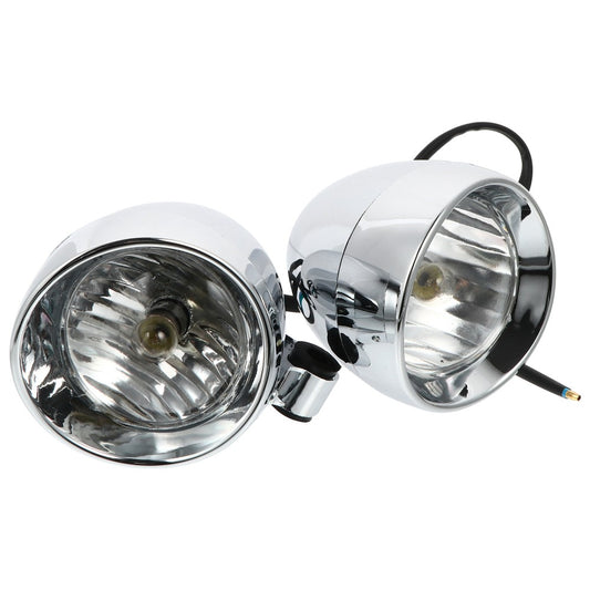 ya 4 6.17.2 2 Pcs Retro Bullet Fog Light Auxiliary Driving Motorcycle Headlight