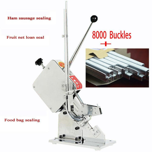 Manual U-shape Sausage Clipper Clipping Machine+8000 Buckles US