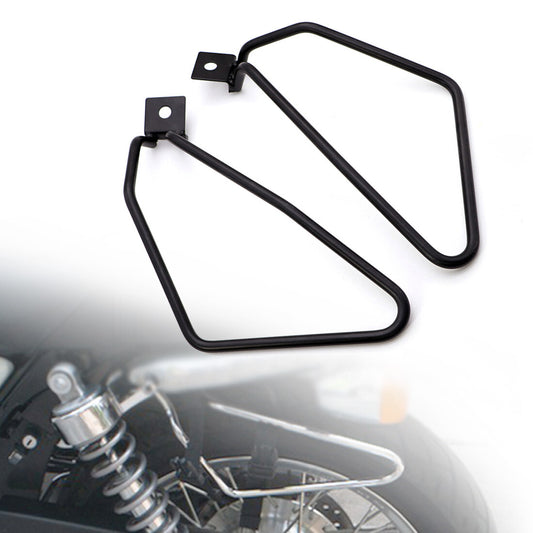 ya 12 5.21 New Black Metal Saddle bag Support Bars Mount Bracket for Harley Sportster XL883