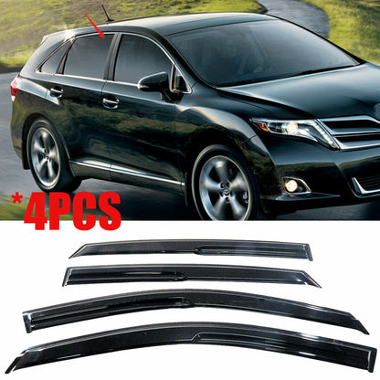 ya 10 10.28 4PCS For 08-16 Venza JDM Mugen Style Window Visors Rain Guards Deflectors n