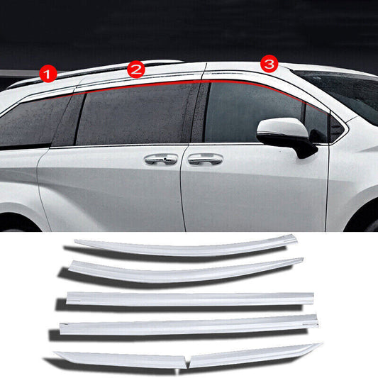 ya 4 6.17 for Toyota for SIENNA 2021-2023 Chrome ABS Window Visor Vent Shade Sun Rain Guard 6x