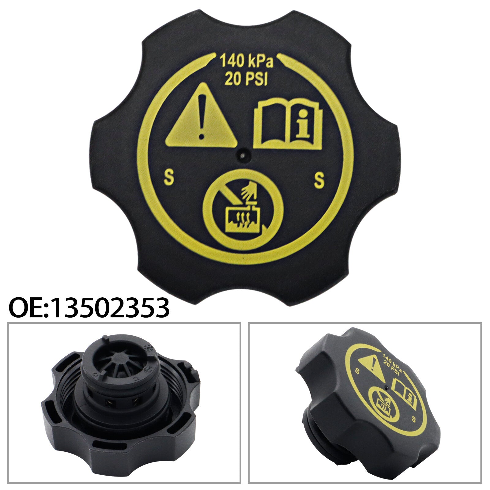 ya 7 6.10 Radiator Overflow Bottle Cap Lid for Holden for Cruze Caprice Trax for Cadillac 13502353