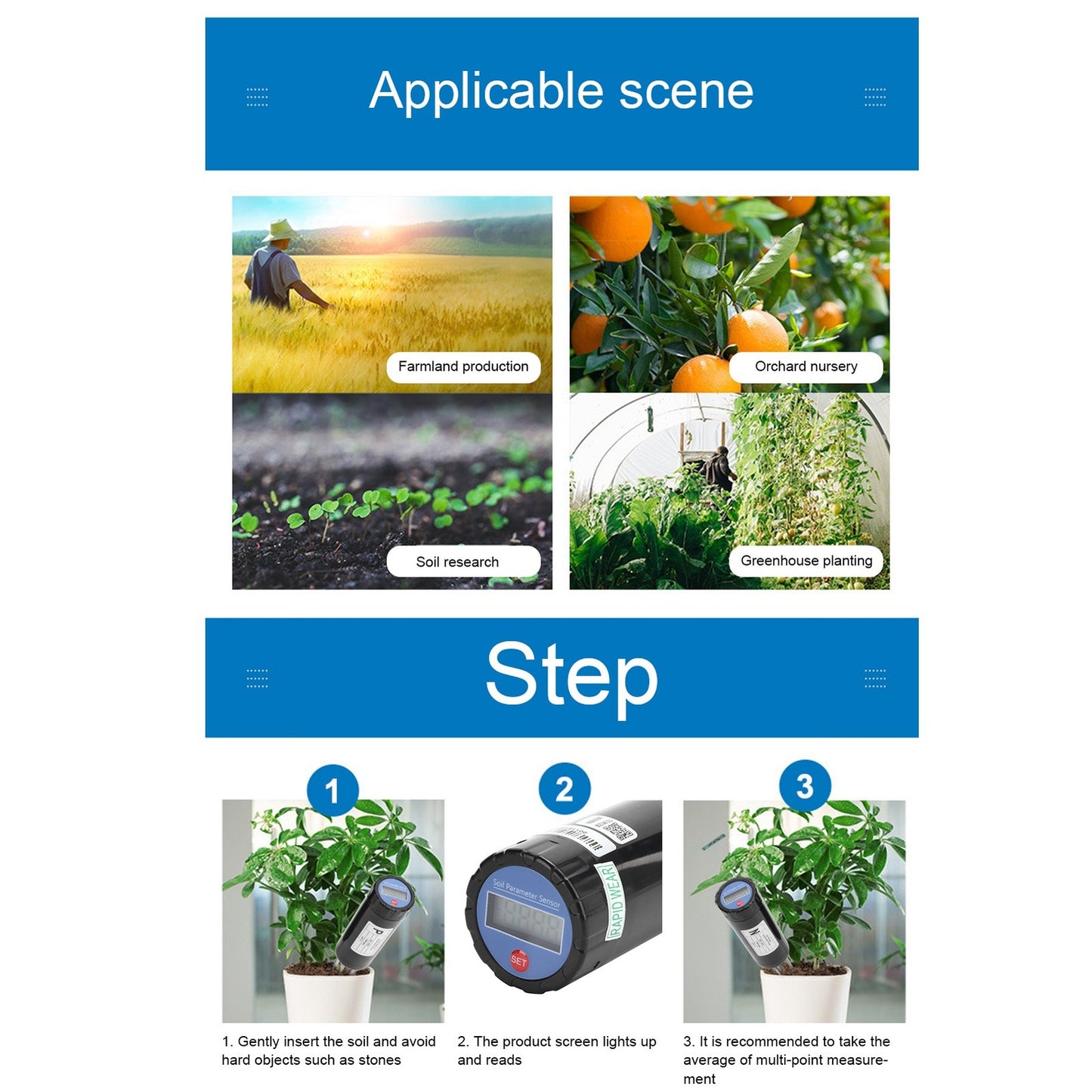 ya 26 Soil Tester Nutrient Intelligent Fertilizer Detor Meter NPK Sensor