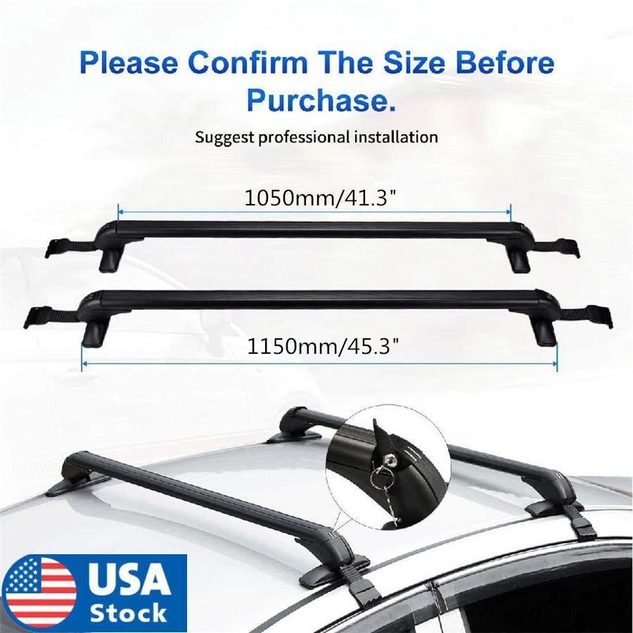 ya 5 8.7 45 Universal Roof Rack Overhead Side Rails Bars Luggage Carrier Aluminium Alloy