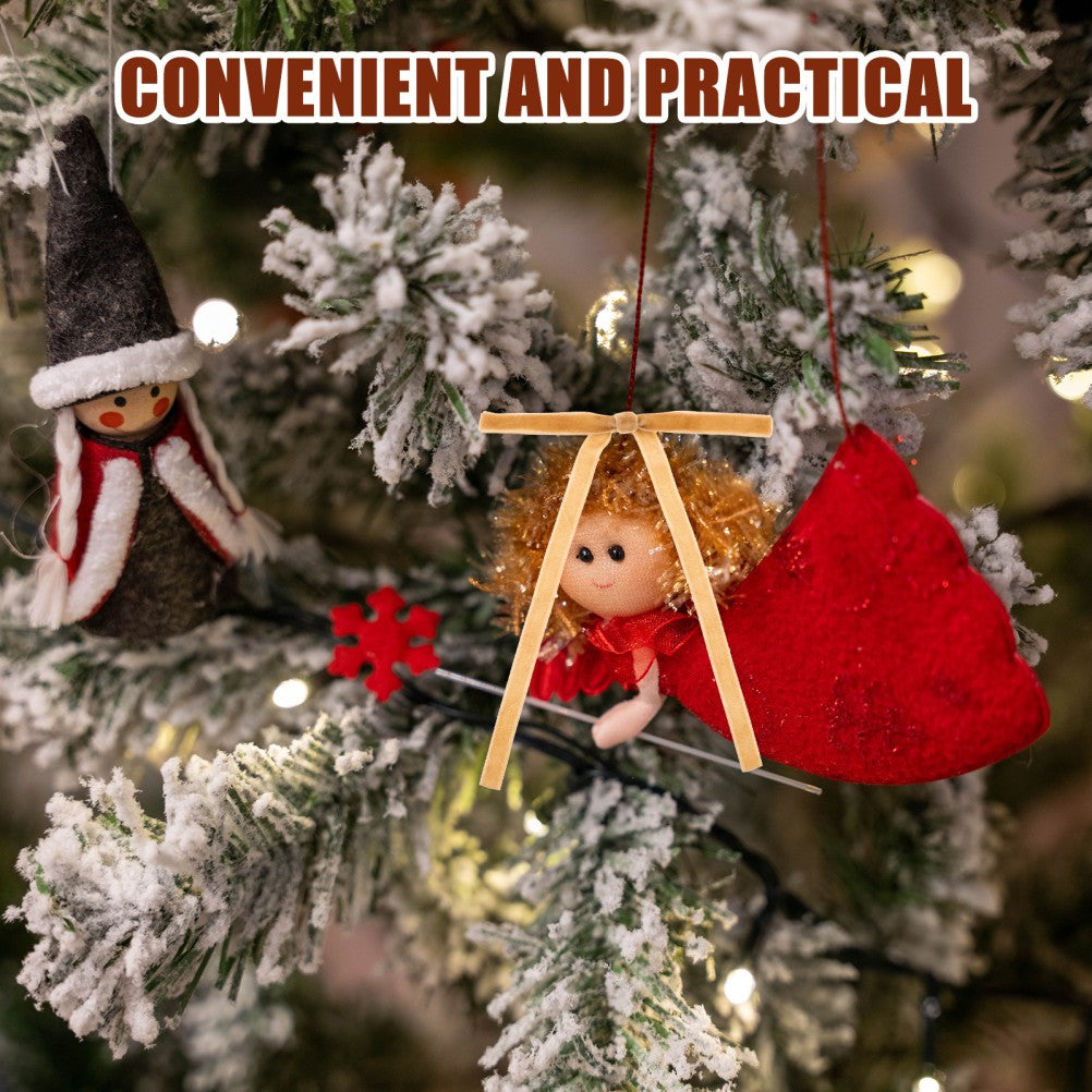 ya 25  24pcs Wired Bows: Flocking Ribbon Bow Or ments for Xmas Tree & Door