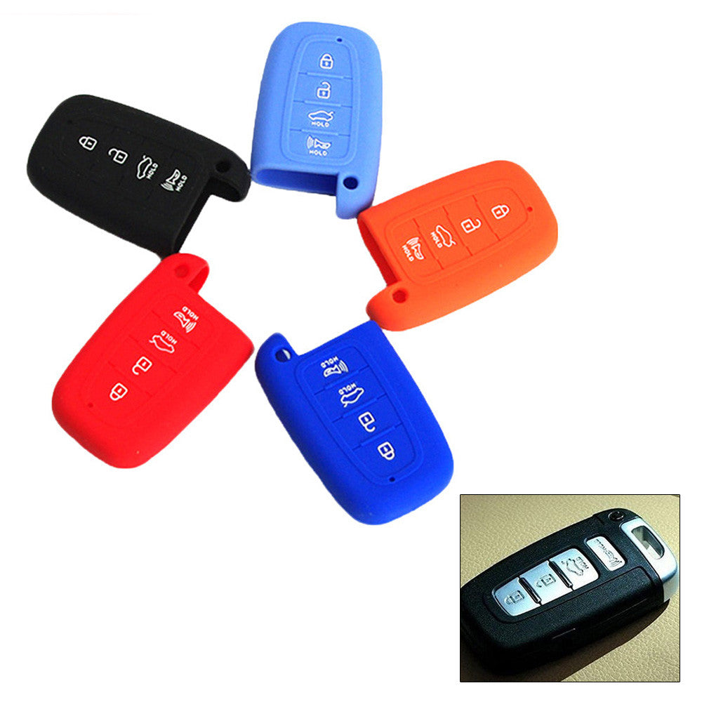 ya 5 8.7 Silicone Key Shell Case Remote Key Cover for HYUNDAI X35 SANTA FE Accent for Elantra
