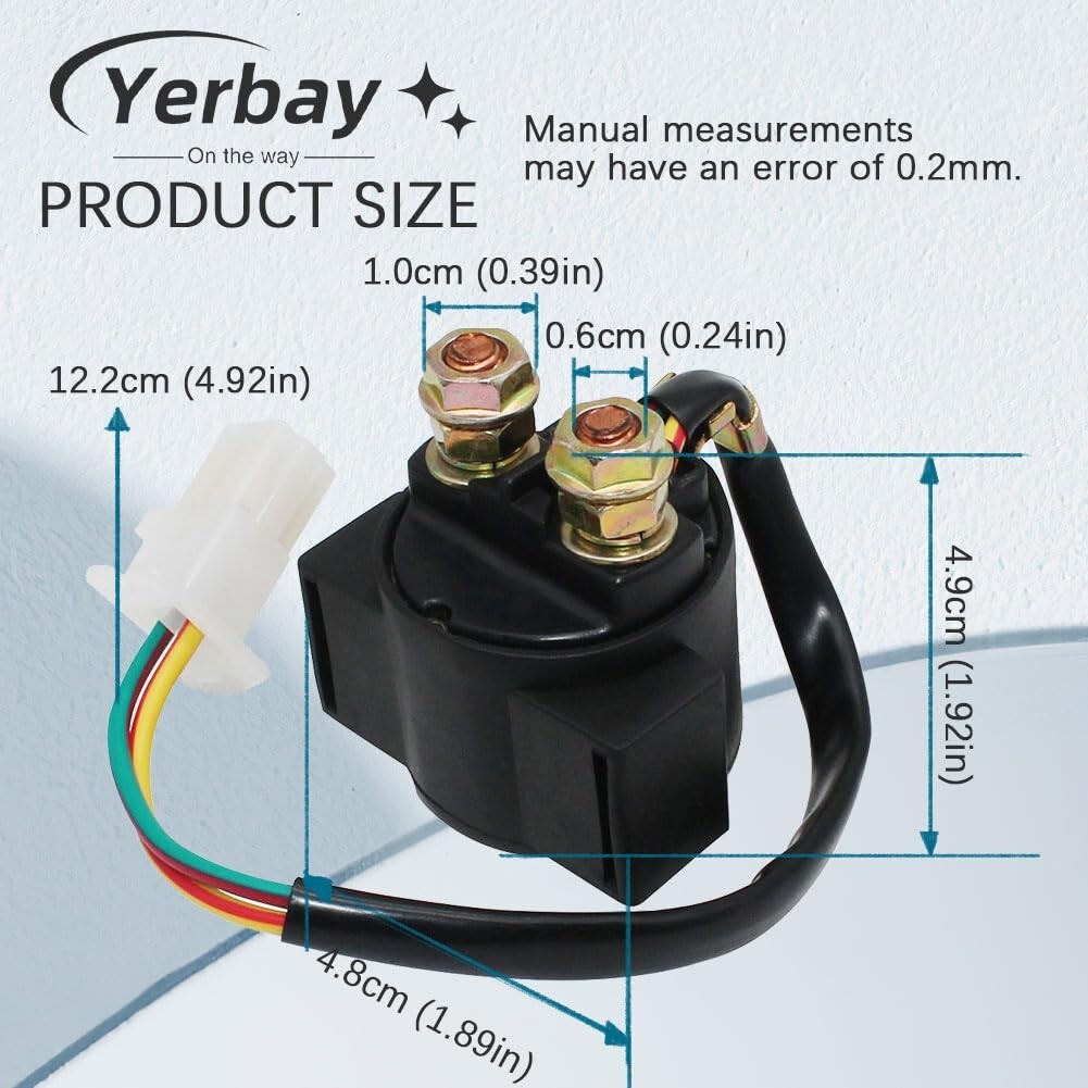 ya 1 8.25.2 shuiyin Starter Solenoid Relay for Yamaha Warrior 350 YFM350 1987-2004 Big Bear 350