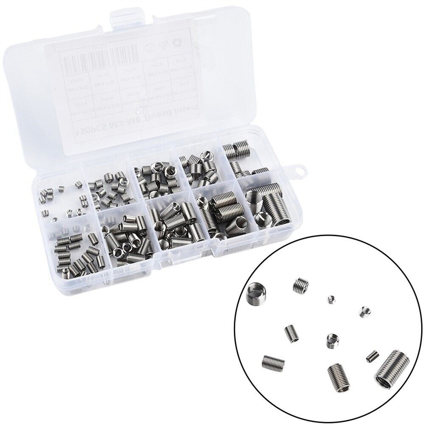 ya 5 8.7 150pcs Thread Insert Stainless Steel Helicoil M3 M4 M5 M6 M8 Thread Repair-KiBM