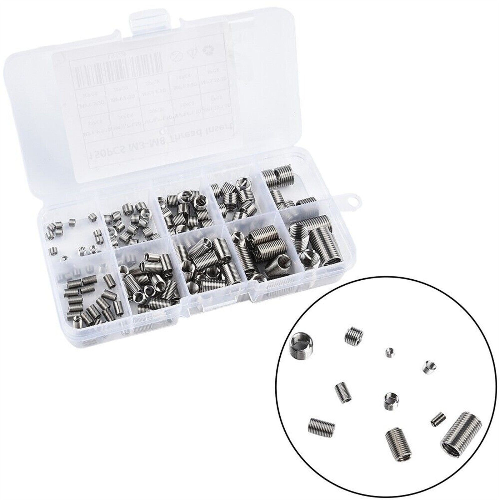 ya 5 8.7 150pcs Thread Insert Stainless Steel Helicoil M3 M4 M5 M6 M8 Thread Repair-KiBM