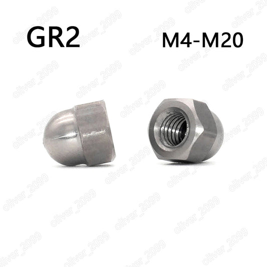 Titanium GR2 Hex Cap Nuts Hex Acorn Nut M4 M5 M6 M8 M10 M12 M16 M20