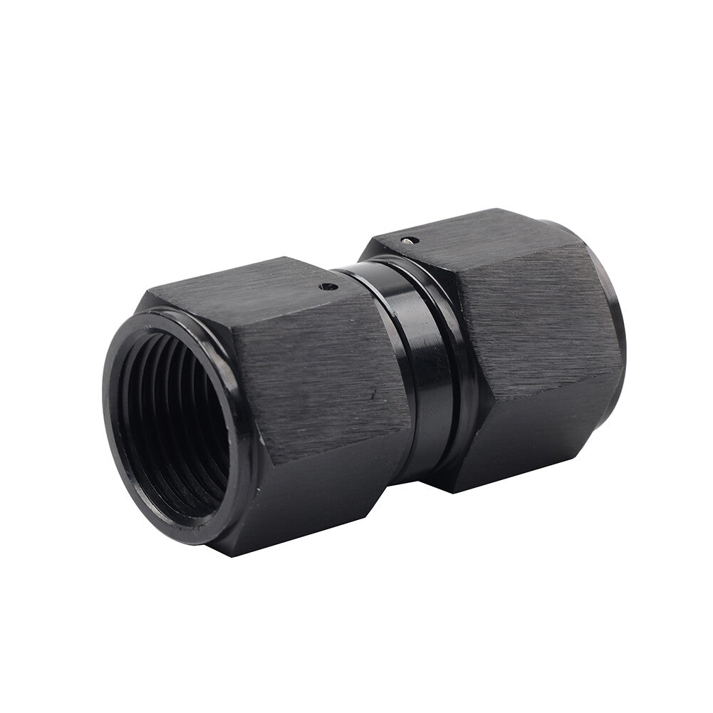 ya 10 5.29 10AN Female to Female Straight Swivel Coupler Union Fitting Adapter Black