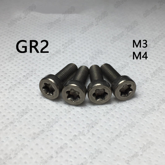 Titanium GR2 Torx Soket Short Cap Head Screws ISO14580 M3 M4