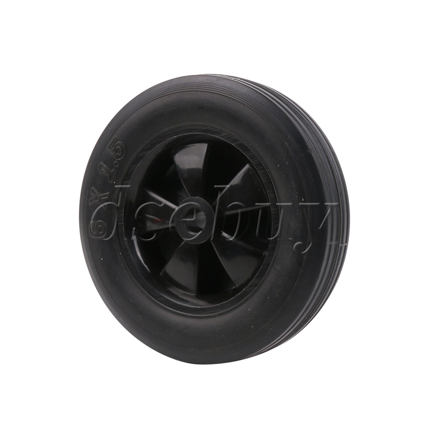 ya 14 Black Solid Rubber Replacement Tire for Hand Truck 6 Dia 0.51 Bore Diameter