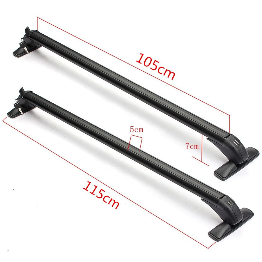 ya 5 8.7 Lockable Car Roof Rack Cross Bar Side Rails Bars Luggage Carrier Kits Universal