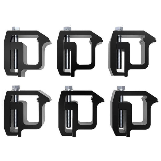 ya 8 5.27 6 Pack Clamp Truck Cover Mount Camper Shell Mount Heavy Duty Aluminum Black 
